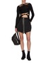 模特儿示范图 - 点击放大 - RICK OWENS - Tanja Sherred Side Drape Wool Knit