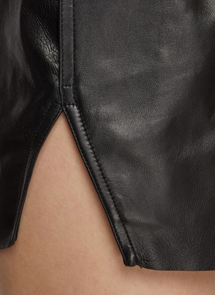  - RICK OWENS - Creased Leather Leather Boxer Shorts