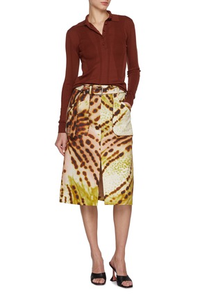 模特儿示范图 - 点击放大 - DRIES VAN NOTEN - TOURIA 半开襟 POLO 衫