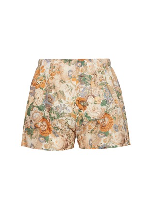 模特儿示范图 - 点击放大 - SUNSPEL - Floral Printed Cotton Boxer Shorts