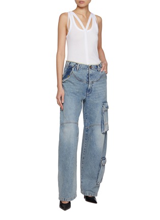 模特儿示范图 - 点击放大 - HELMUT LANG - 多缎带工字背心