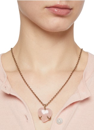 模特儿示范图 - 点击放大 - GOOSSENS - COEUR PRECIEUX 心形水晶吊坠项链