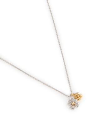 细节 - 点击放大 - SSIL - Clover Rhodium Gold Plated Brass Necklace