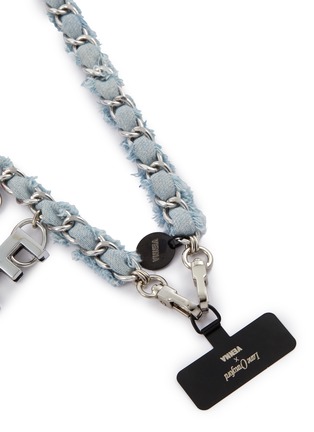 细节 - 点击放大 - VENNA - Love Denim On Chain Phone Strap