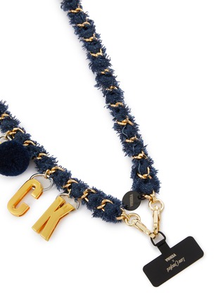 细节 - 点击放大 - VENNA - Rock Denim On Chain Phone Strap