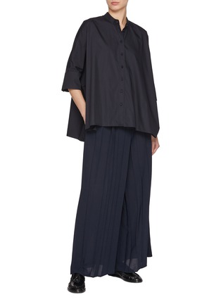 模特儿示范图 - 点击放大 - JOSEPH - Tibre Pleated Cropped Wide Leg Pants