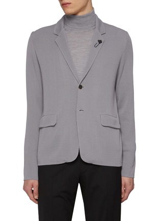 首图 - 点击放大 - LARDINI - Notch Lapel Single Breasted Knitted Blazer