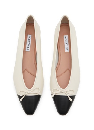 细节 - 点击放大 - AQUAZZURA - Gioia Leather Ballerina Flats