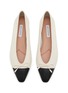 细节 - 点击放大 - AQUAZZURA - Gioia Leather Ballerina Flats