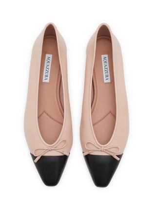 细节 - 点击放大 - AQUAZZURA - Gioia Leather Ballerina Flats