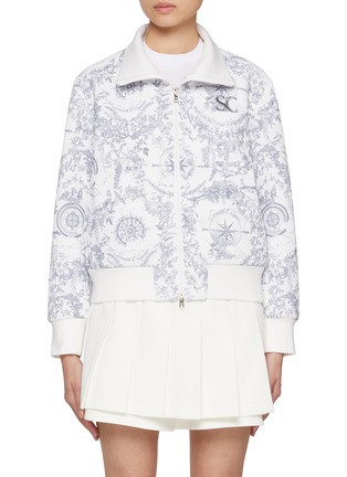 首图 - 点击放大 - SOUTHCAPE - Floral Contrast Collar Jacket