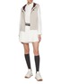 模特儿示范图 - 点击放大 - SOUTHCAPE - Hooded Zip Up Knit Gilet