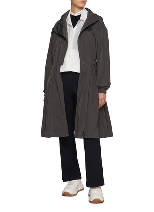 模特儿示范图 - 点击放大 - SOUTHCAPE - Flared Hem Hooded Parka Jacket