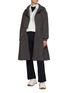 模特儿示范图 - 点击放大 - SOUTHCAPE - Flared Hem Hooded Parka Jacket