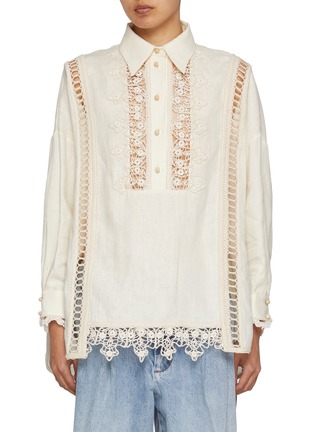 首图 - 点击放大 - ZIMMERMANN - Illuminate Embroidered Linen Cotton Shirt