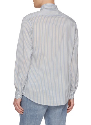 背面 - 点击放大 - BARENA - Surian Striped Cotton Silk Shirt