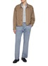 模特儿示范图 - 点击放大 - BARENA - Surian Striped Cotton Silk Shirt