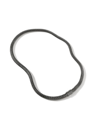  - JOHN HARDY - Classic Silver Black Rhodium Triple Wrap Bracelet — Size UM