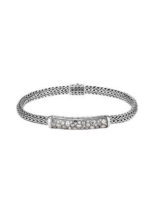 首图 - 点击放大 - JOHN HARDY - Classic Silver Diamond Pusher Clasp Bracelet — Size UM