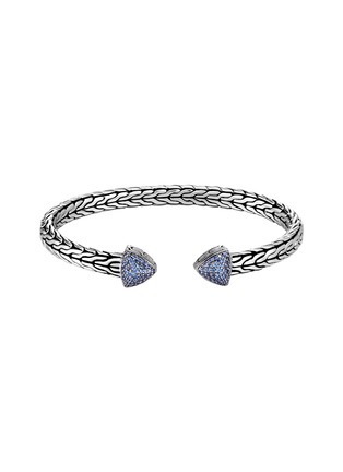 首图 - 点击放大 - JOHN HARDY - Classic Chain Sapphire Sterling Silver Slim Flex Cuff — Size S-M