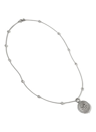 细节 - 点击放大 - JOHN HARDY - Moon Door Blue Topaz Sterling Silver Rolo Chain Necklace — Size 28-30