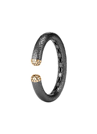 细节 - 点击放大 - JOHN HARDY - Dot 18K Yellow Gold Sterling Silver Black Rhodium Cuff — Size S