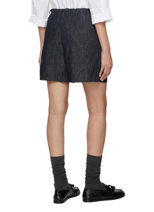 背面 - 点击放大 - BRUNELLO CUCINELLI - Baggy Elasticated Dark Wash Denim Shorts