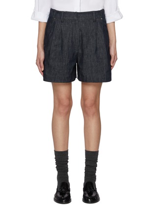 首图 - 点击放大 - BRUNELLO CUCINELLI - Baggy Elasticated Dark Wash Denim Shorts