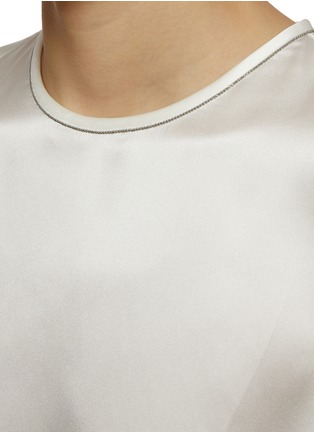  - BRUNELLO CUCINELLI - 缎面短袖上衣