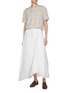 模特儿示范图 - 点击放大 - BRUNELLO CUCINELLI - Draped Bubble Maxi Skirt