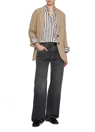 模特儿示范图 - 点击放大 - BRUNELLO CUCINELLI - Slouchy Dark Wash Jeans