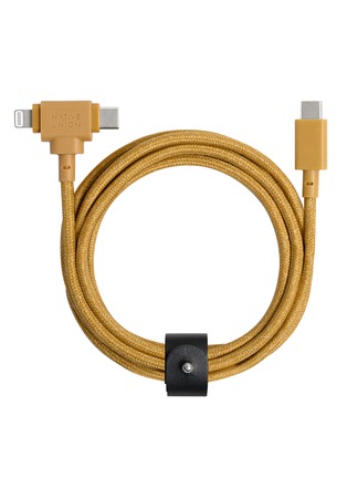 细节 - 点击放大 - NATIVE UNION - Belt Cable Duo C to C/L 1.5M — Kraft