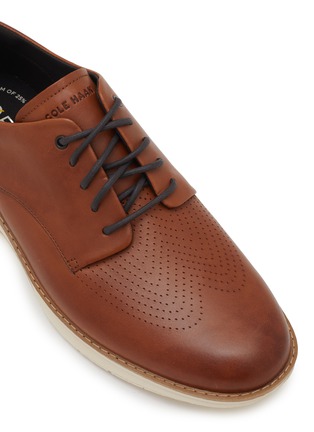 细节 - 点击放大 - COLE HAAN - ØriginalGrand Energyweave Perforated Leather Oxford Shoes
