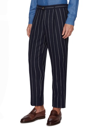 细节 - 点击放大 - BRUNELLO CUCINELLI - Striped Single Breasted Suit