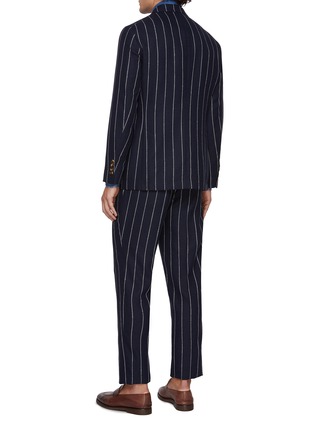 背面 - 点击放大 - BRUNELLO CUCINELLI - Striped Single Breasted Suit