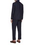 背面 - 点击放大 - BRUNELLO CUCINELLI - Striped Single Breasted Suit