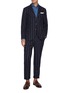 模特儿示范图 - 点击放大 - BRUNELLO CUCINELLI - Striped Single Breasted Suit