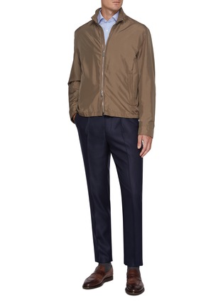 模特儿示范图 - 点击放大 - BRUNELLO CUCINELLI - Pleated Silk Evening Pants