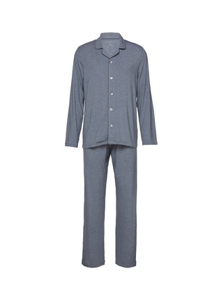 首图 - 点击放大 - DEREK ROSE - Shawl Lapel Tassel Drawstring Silk Pyjama Nightgown