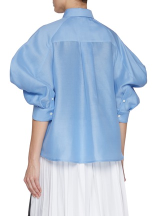 背面 - 点击放大 - SACAI - Puff Sleeve Cotton Silk Shirt