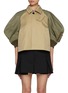 首图 - 点击放大 - SACAI - Two-Tone Cropped Gabardine Blend Jacket