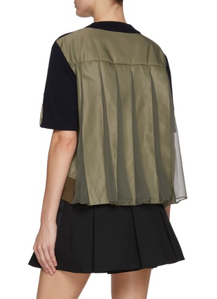 背面 - 点击放大 - SACAI - Hybrid Twill Knit Top