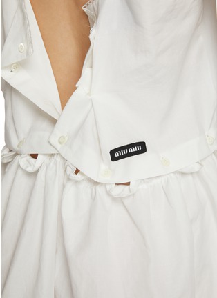  - MIU MIU - Strappy C-back Folded Cotton Linen Dress