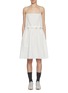 首图 - 点击放大 - MIU MIU - Strappy C-back Folded Cotton Linen Dress
