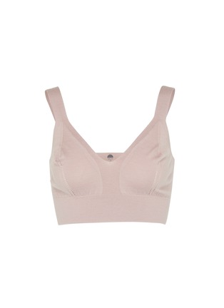 首图 –点击放大 - SHLEEP - Small Merino Silk Seamless Knit Bralette — Dusty Rose