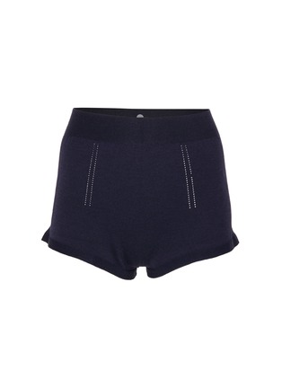 首图 –点击放大 - SHLEEP - Merino Silk Seamless Knit Shorts Size M — Arabian Nightsky