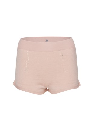 首图 –点击放大 - SHLEEP - Merino Silk Seamless Knit Shorts Size S — Dusty Rose