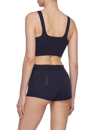背面 –点击放大 - SHLEEP - Small Merino Silk Seamless Knit Bralette — Arabian Night Sky