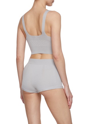 背面 –点击放大 - SHLEEP - Medium Merino Silk Seamless Knit Bralette — Platinum Slate