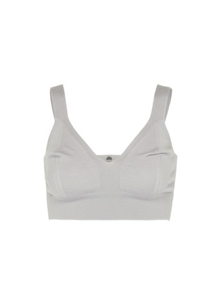 首图 –点击放大 - SHLEEP - Medium Merino Silk Seamless Knit Bralette — Platinum Slate